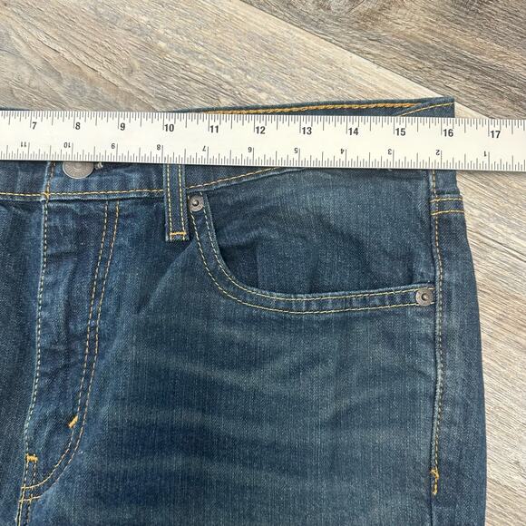 Levis 541 Red Tab Faded Dark Wash Blue Mens 32 Athletic Fit Tapered Denim Jeans - Picture 6 of 11